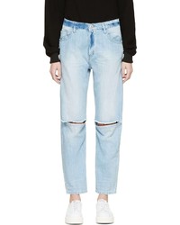 Each X Other Blue Oversized Distressed Jeans