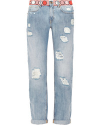 Emilio Pucci Embellished Mid Rise Boyfriend Jeans