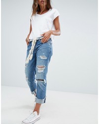 Abercrombie & Fitch High Waisted Ripped Boyfriend Jean