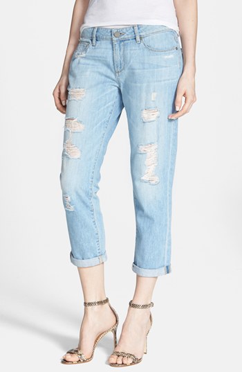 Paige Denim Jimmy Jimmy Destroyed Crop Boyfriend Jeans, $229 ...