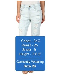 7 For All Mankind Relaxed Skinny In Patcheddestroyed Rigid Light Blue