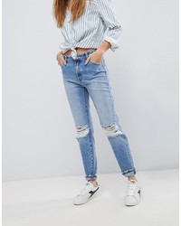 Rollas Rollas Miller Mid Rise Skinny Jean With Ripped Knee