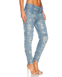 Free People Rugged Tapered Destroyed Boyfriend