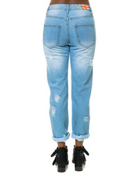 Style Hunter The Miami Distressed Boyfriend Jeans In Light Blue