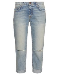 Current/Elliott The Fling Distressed Low Rise Skinny Jeans