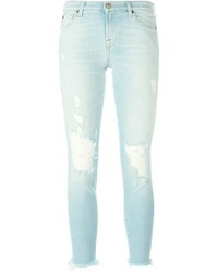 7 For All Mankind Distressed Skinny Jeans