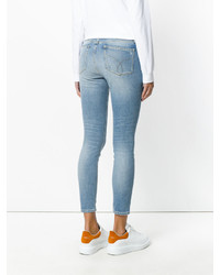 CK Calvin Klein Ck Jeans Ripped Trim Skinny Jeans