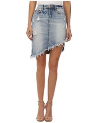 Blank NYC Distressed Denim Skirt In Total Betty