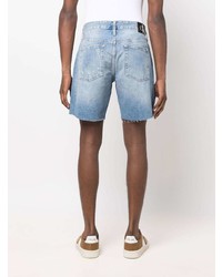 Calvin Klein Jeans Distressed Effect Knee Length Denim Shorts