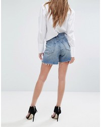 Blank NYC Highwaisted Boyfriend Shorts With Rips