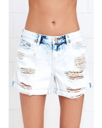 Dittos Tommy Distressed Bleached Boyfriend Jean Shorts