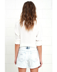 Dittos Tommy Distressed Bleached Boyfriend Jean Shorts