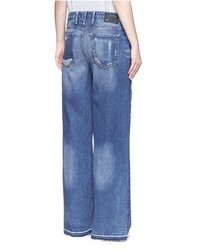 Tortoise Clemmys Distressed Wide Leg Jeans