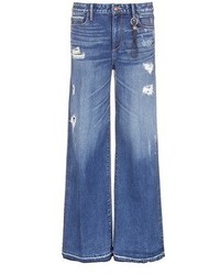 Tortoise Clemmys Distressed Wide Leg Jeans