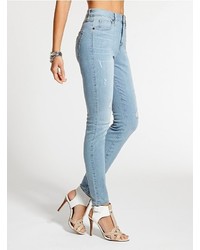 Otis 1981 High Rise Button Front Skinny Jeans In Wash