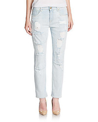7 For All Mankind Distressed Relaxed Skinny Jeans