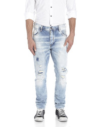 Antony Morato Acid Wash Krop Loose Tapered Jeans
