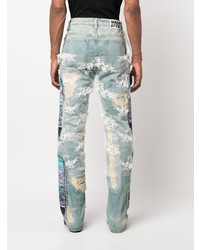 Who Decides War Appliqu Detail Straight Leg Jeans