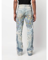 Who Decides War Appliqu Detail Straight Leg Jeans