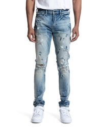 PRPS Augustus Distressed Skinny Fit Jeans In Indigo At Nordstrom