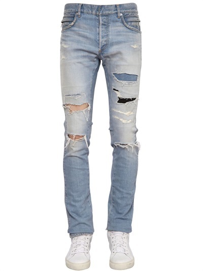 destroyed stretch jeans