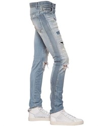 Balmain 17cm Destroyed Stretch Denim Jeans