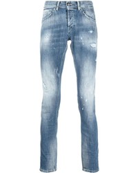 Dondup Bleached Denim Slim Cut Jeans