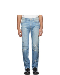 424 Blue 4 Pocket Distressed Jeans