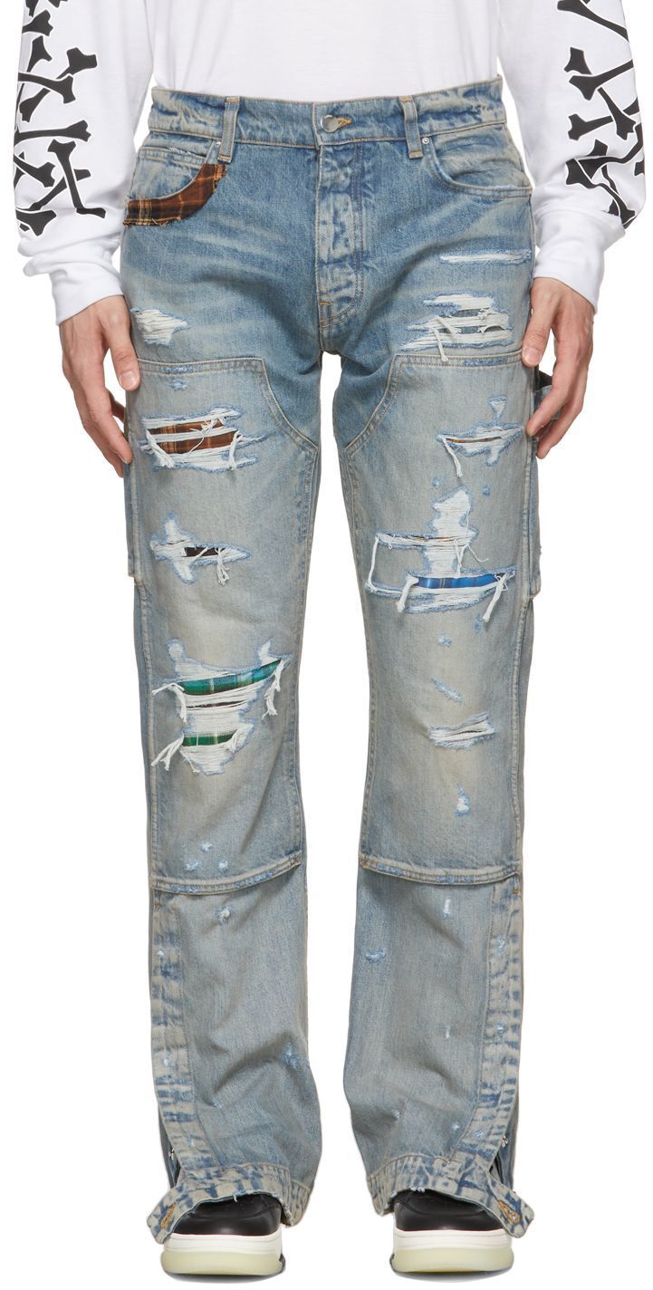 Amiri Blue Carpenter Jeans, $1,290 | SSENSE | Lookastic