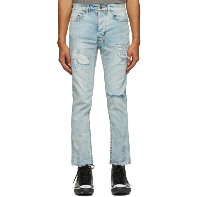 Ksubi Blue Chitch Chop Slice N Dice Jeans, $250 | SSENSE | Lookastic