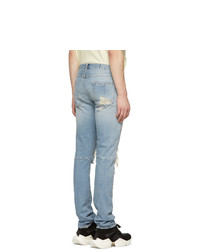 Unravel Blue Dirty Distressed Skinny Jeans