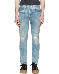 Levi's Blue Distressed 501 Ct Jeans