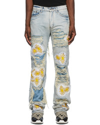 Who Decides War by MRDR BRVDO Blue Distressed Daisy Jeans