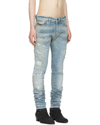 Diesel Black Gold Blue Distressed Sexy Jeans