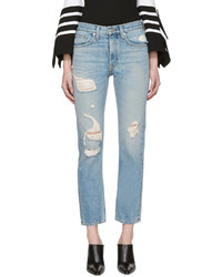 Brock Collection Blue Distressed Wright Jeans