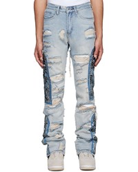Who Decides War by MRDR BRVDO Blue Fusion Jeans