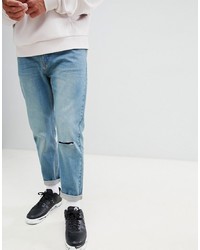 Bellfield Carrot Fit Jeans With Knee Rip