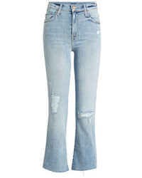 Mother Cropped Distressed Jeans