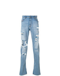 Diesel Deep Zip Distressed Jeans
