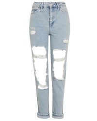 Topshop Destroyed High Rise Ankle Jeans