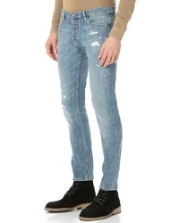 The Kooples Destroyed Slim Fit Denim Jeans