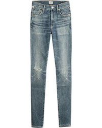 Citizens of Humanity Distressed Ankle Length Slim Jeans