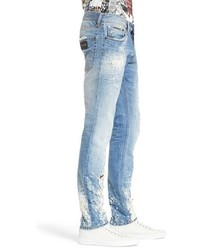 Just Cavalli Distressed Bleached Slim Fit Jeans