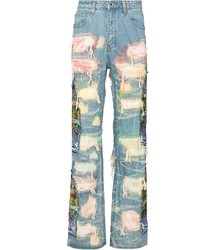 Who Decides War Distressed Bootcut Jeans