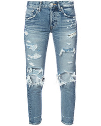 Moussy Distressed Cropped Jeans