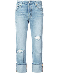 Levi's Distressed Cropped Jeans