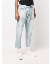 Philipp Plein Distressed Detroit Fit Cropped Jeans