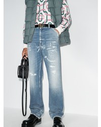 Gucci Distressed Effect Straight Leg Jeans