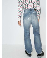 Gucci Distressed Effect Straight Leg Jeans
