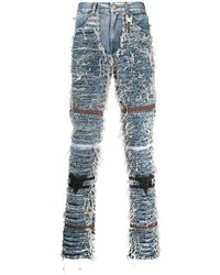 1017 Alyx 9Sm Distressed Frayed Straight Leg Jeans